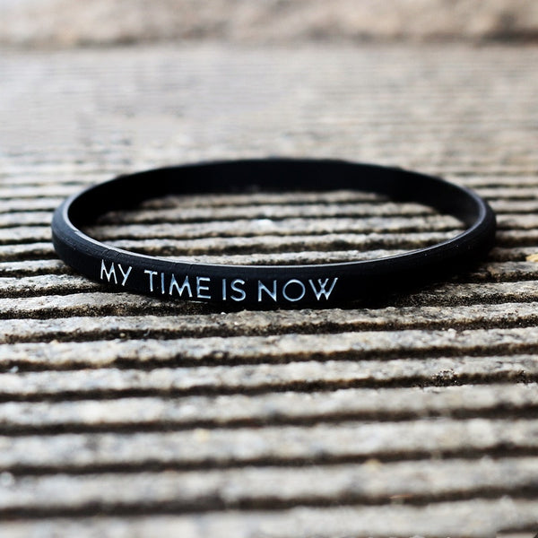 Silicone Bracelet My Time Is Now For Men